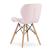 Scaun stil scandinav, Artool, Lago, catifea, lemn, roz, 48x43x74 cm GartenVIP DiyLine