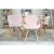 Scaun stil scandinav, Artool, Lago, catifea, lemn, roz, 48x43x74 cm GartenVIP DiyLine