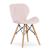 Scaun stil scandinav, Artool, Lago, catifea, lemn, roz, 48x43x74 cm GartenVIP DiyLine