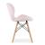 Scaun stil scandinav, Artool, Lago, catifea, lemn, roz, 48x43x74 cm GartenVIP DiyLine