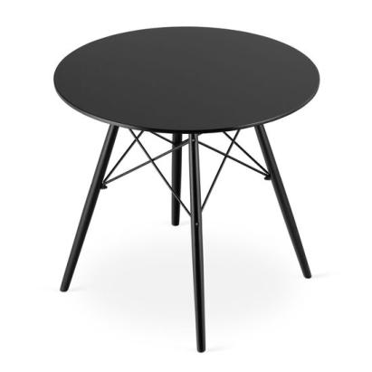 Masa stil scandinav, Artool, rotund, MDF si lemn, negru, 80x72 cm GartenVIP DiyLine