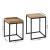 Masa de cafea, Vasagle, pal si metal, natur, set 2 piese GartenVIP DiyLine