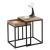 Masa de cafea, Vasagle, pal si metal, natur, set 2 piese GartenVIP DiyLine