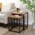 Masa de cafea, Vasagle, pal si metal, natur, set 2 piese GartenVIP DiyLine