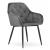 Set 2 scaune bucatarie/living, Artool, Forio, catifea, metal, gri si negru, 61x55.5x81 cm GartenVIP DiyLine
