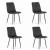 Set 4 scaune bucatarie/living, Artool, Lava, catifea, metal, negru, 43x51x90 cm GartenVIP DiyLine