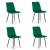 Set 4 scaune bucatarie/living, Artool, Lava, catifea, metal, verde si negru, 43x51x90 cm GartenVIP DiyLine