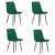 Set 4 scaune bucatarie/living, Artool, Turin, catifea, metal, verde si negru, 44.5x53x88.5 cm GartenVIP DiyLine