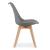 Set 4 scaune bucatarie/living, Artool, Mark, PP, lemn, grafit, 49x43x82 cm GartenVIP DiyLine