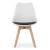 Set 4 scaune bucatarie/living, Artool, Mark, PP, lemn, alb, perna neagra, 49x43x82 cm GartenVIP DiyLine