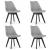Set 4 scaune bucatarie/living, Artool, Mark, PP, lemn, gri si negru, 49x55.5x82.5 cm GartenVIP DiyLine