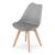 Set 4 scaune bucatarie/living, Artool, Mark, PP, lemn, gri, 49x42x82 cm GartenVIP DiyLine