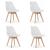 Set 4 scaune bucatarie/living, Artool, Mark, PP, lemn, alb, 49x43x82 cm GartenVIP DiyLine