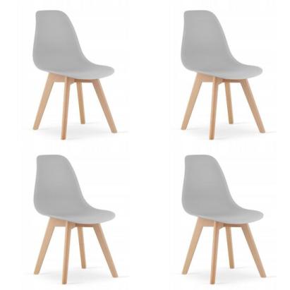 Set 4 scaune bucatarie/living, Artool, Kito, PP, lemn, gri, 46x54.5x80 cm GartenVIP DiyLine