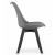 Set 4 scaune bucatarie/living, Artool, Mark, PP, lemn, grafit si negru, 49x55.5x82.5 cm GartenVIP DiyLine