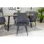 Scaun stil fotoliu bucatarie/living, Artool, Lugo, catifea, metal, gri si negru, 57.5x56.5x86.5 cm GartenVIP DiyLine