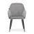 Set 2 scaune bucatarie/living,  Artool, Lugo, catifea, metal, argintiu si negru, 57.5x56.5x86.5 cm GartenVIP DiyLine