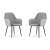 Set 2 scaune bucatarie/living,  Artool, Lugo, catifea, metal, argintiu si negru, 57.5x56.5x86.5 cm GartenVIP DiyLine