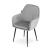 Set 2 scaune bucatarie/living,  Artool, Lugo, catifea, metal, argintiu si negru, 57.5x56.5x86.5 cm GartenVIP DiyLine