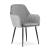Set 2 scaune bucatarie/living,  Artool, Lugo, catifea, metal, argintiu si negru, 57.5x56.5x86.5 cm GartenVIP DiyLine