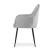 Set 2 scaune bucatarie/living,  Artool, Lugo, catifea, metal, argintiu si negru, 57.5x56.5x86.5 cm GartenVIP DiyLine