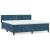 Pat box spring cu saltea, albastru închis, 160x200 cm, catifea GartenMobel Dekor