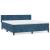 Pat box spring cu saltea, albastru închis, 160x200 cm, catifea GartenMobel Dekor