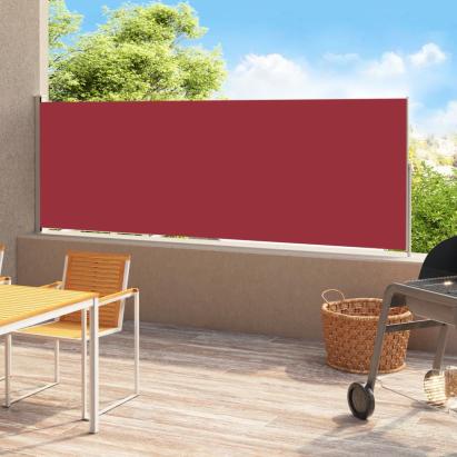 Copertină laterală retractabilă de terasă, roșu, 220x500 cm GartenMobel Dekor