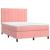 Pat box spring cu saltea, roz, 140x200 cm, catifea GartenMobel Dekor