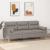 Canapea cu 3 locuri cu pernuțe, gri taupe, 180 cm, textil GartenMobel Dekor