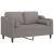 Canapea cu 2 locuri cu pernuțe, gri taupe, 120 cm, textil GartenMobel Dekor