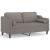 Canapea cu 2 locuri cu pernuțe, gri taupe, 140 cm, textil GartenMobel Dekor