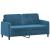 Canapea cu 2 locuri cu pernuțe, albastru, 140 cm, catifea GartenMobel Dekor