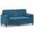 Canapea cu 2 locuri cu pernuțe, albastru, 140 cm, catifea GartenMobel Dekor