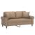 Canapea cu 2 locuri cu pernuțe, cappuccino, 140 cm, piele eco. GartenMobel Dekor