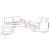 Set de canapea, 3 piese, roșu vin, material textil GartenMobel Dekor