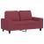 Set de canapea, 3 piese, roșu vin, material textil GartenMobel Dekor