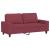 Set de canapea, 3 piese, roșu vin, material textil GartenMobel Dekor