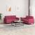 Set canapele, 2 piese, roșu vin, catifea GartenMobel Dekor