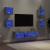 Unități TV de perete cu LED-uri 7 piese gri beton lemn compozit GartenMobel Dekor