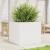 Jardinieră de grădină, alb, 80x80x68,5 cm, lemn masiv de pin GartenMobel Dekor