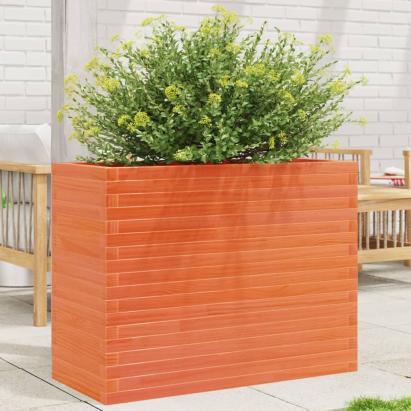 Jardinieră grădină, maro ceruit, 90x40x68,5 cm, lemn masiv pin GartenMobel Dekor