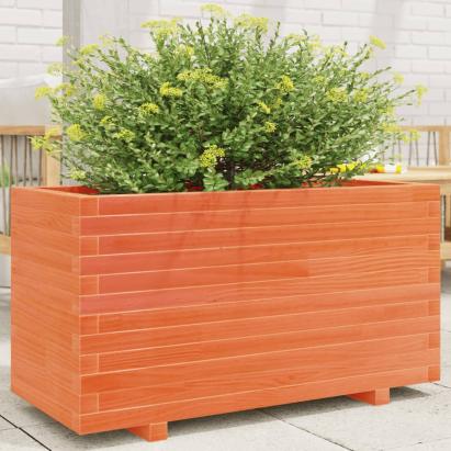 Jardinieră grădină, maro ceruit, 90x40x49,5 cm, lemn masiv pin GartenMobel Dekor