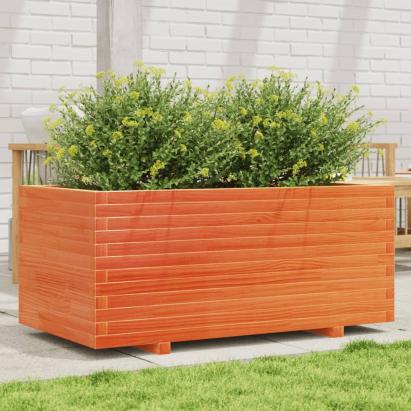 Jardinieră grădină, maro ceruit, 110x60x49,5 cm, lemn masiv pin GartenMobel Dekor