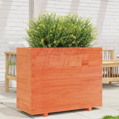 Jardinieră grădină, maro ceruit, 90x40x72,5 cm, lemn masiv pin GartenMobel Dekor