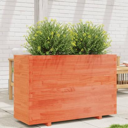 Jardinieră grădină, maro ceruit, 110x40x72,5 cm, lemn masiv pin GartenMobel Dekor