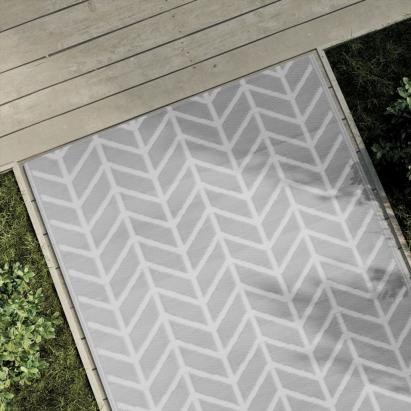Covor de exterior, gri, 120x180 cm, PP GartenMobel Dekor