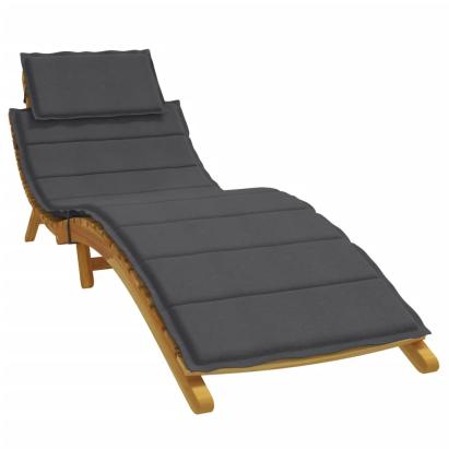 Pernă de șezlong, melanj antracit, 186x58x3 cm textil GartenMobel Dekor