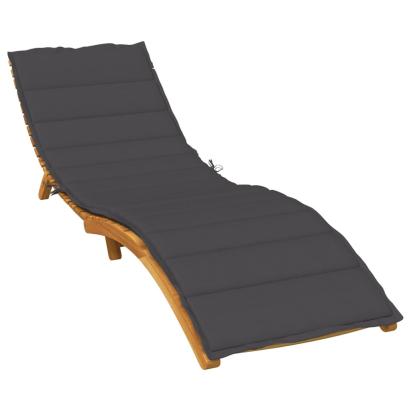 Pernă de șezlong, melanj antracit, 200x50x4 cm textil GartenMobel Dekor