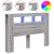 Tăblie de pat cu LED, gri sonoma, 140x18,5x103,5 cm, lemn GartenMobel Dekor